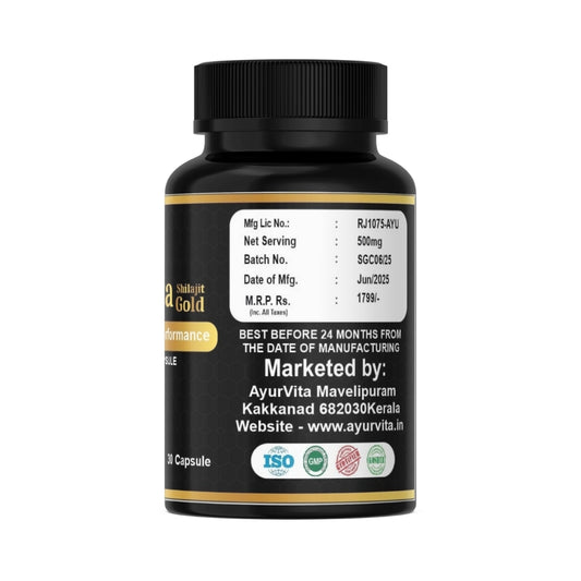AyurVita Ashwagandha Shilajit Gold Premium 30
