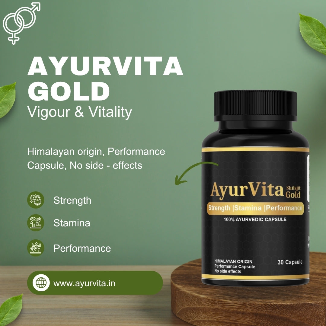 AyurVita Ashwagandha Shilajit Gold Premium 30