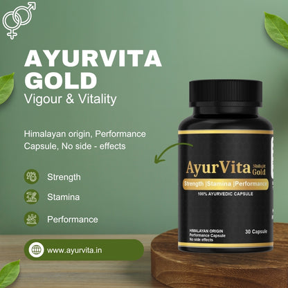 AyurVita Ashwagandha Shilajit Gold Premium 30
